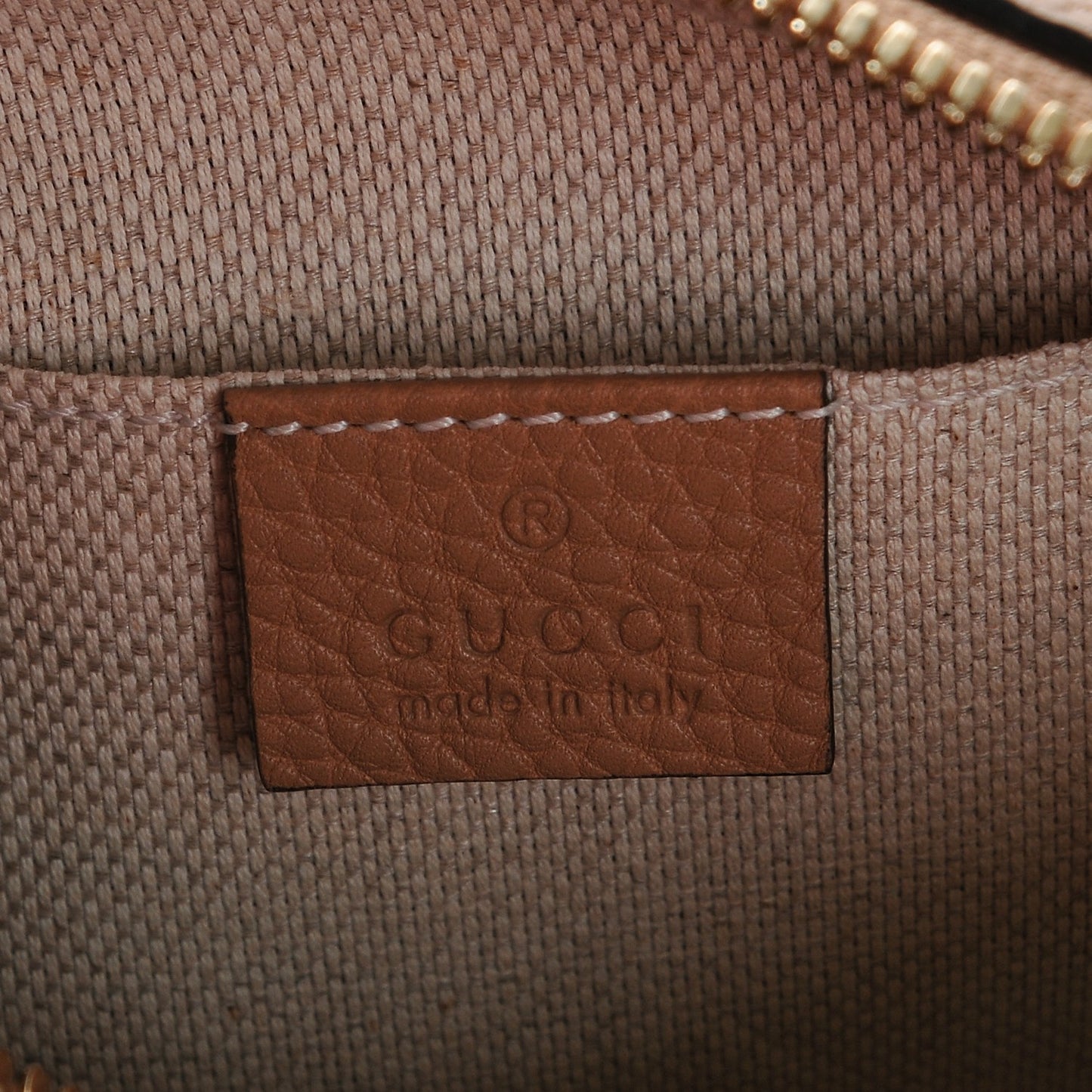 Pebbled Calfskin Small Soho Disco Bag Camelia