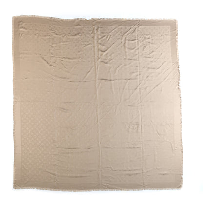 Louis Vuitton Silk Monogram Shawl Greige 1 of 3