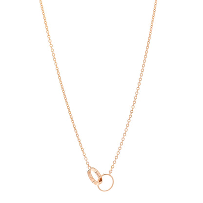 Cartier 18K Pink Gold Interlocking LOVE Necklace 1 of 4