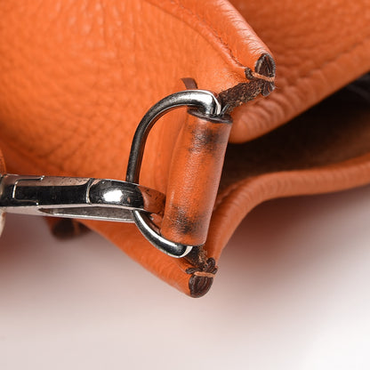 Hermes Taurillon Clemence Evelyne III GM Orange 18 of 21