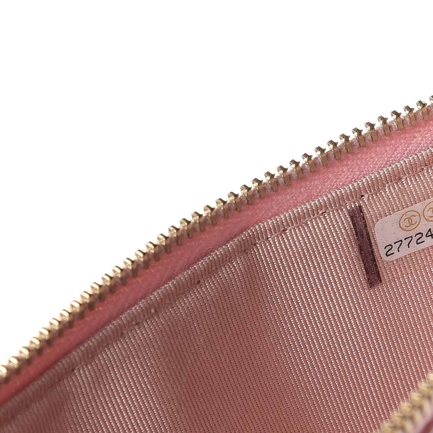 Iridescent Caviar Quilted Classic iPhone Pouch Rose Pink