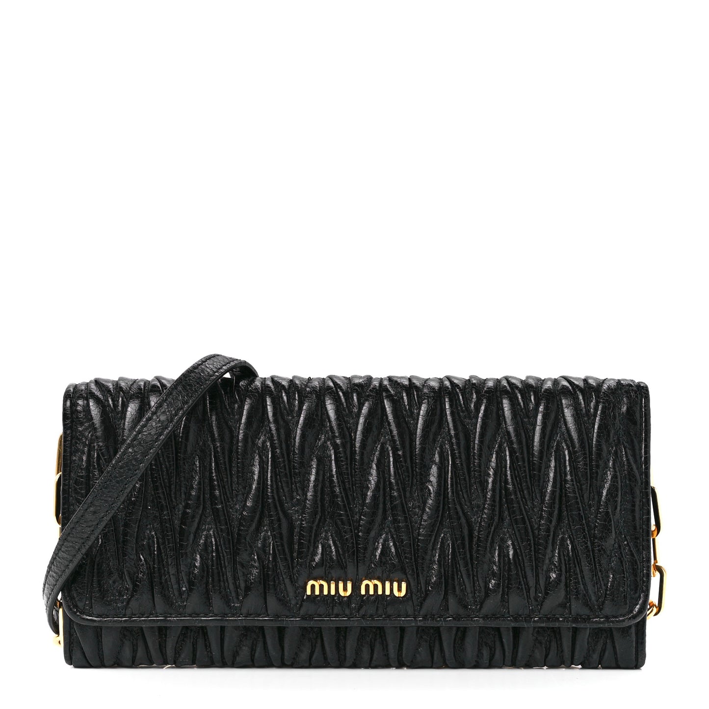 Nappa Matelasse Wallet On Chain Black