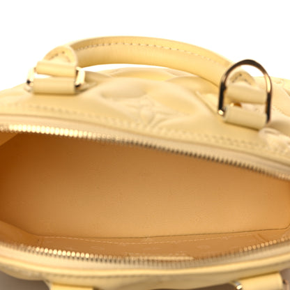Louis Vuitton Calfskin Bubblegram Alma BB Banana 5 of 9