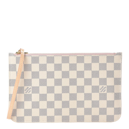 Louis Vuitton Damier Azur Neverfull MM GM Pochette Rose Ballerine 1 of 7