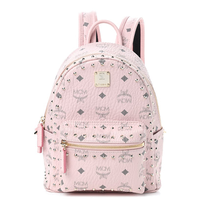 MCM Visetos Side Stud Mini Taiwan Backpack Pink 1 of 8