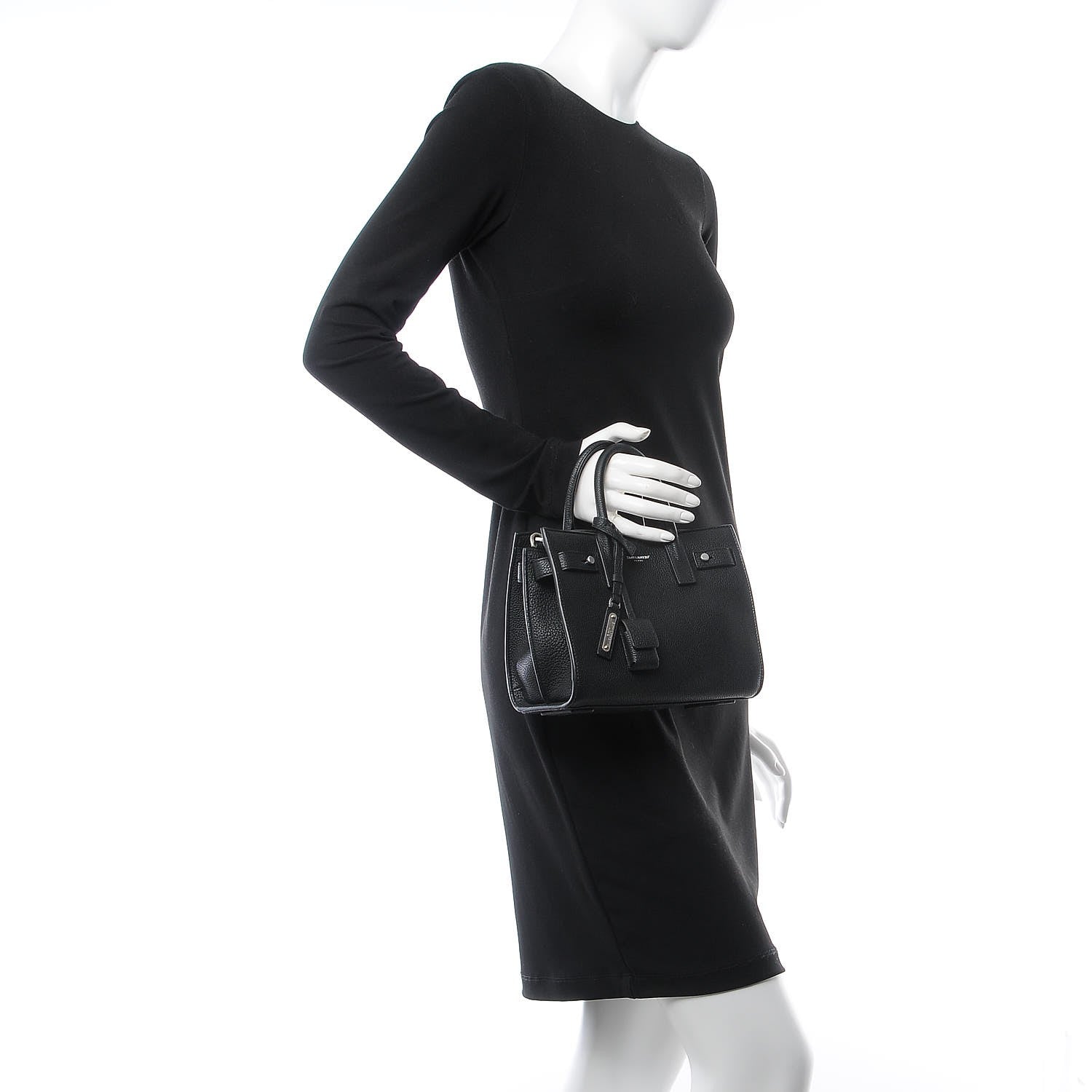 Saint Laurent Grained Calfskin Nano Sac De Jour Souple Black 3 of 8
