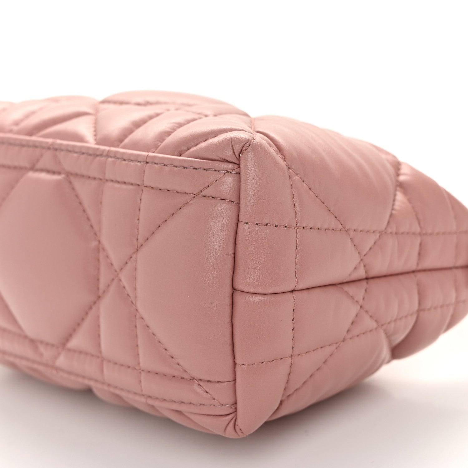 Christian Dior Calfskin Macrocannage Small Diortravel Nomad Pouch Old Rose 10 of 10