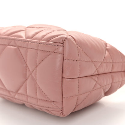 Christian Dior Calfskin Macrocannage Small Diortravel Nomad Pouch Old Rose 10 of 10
