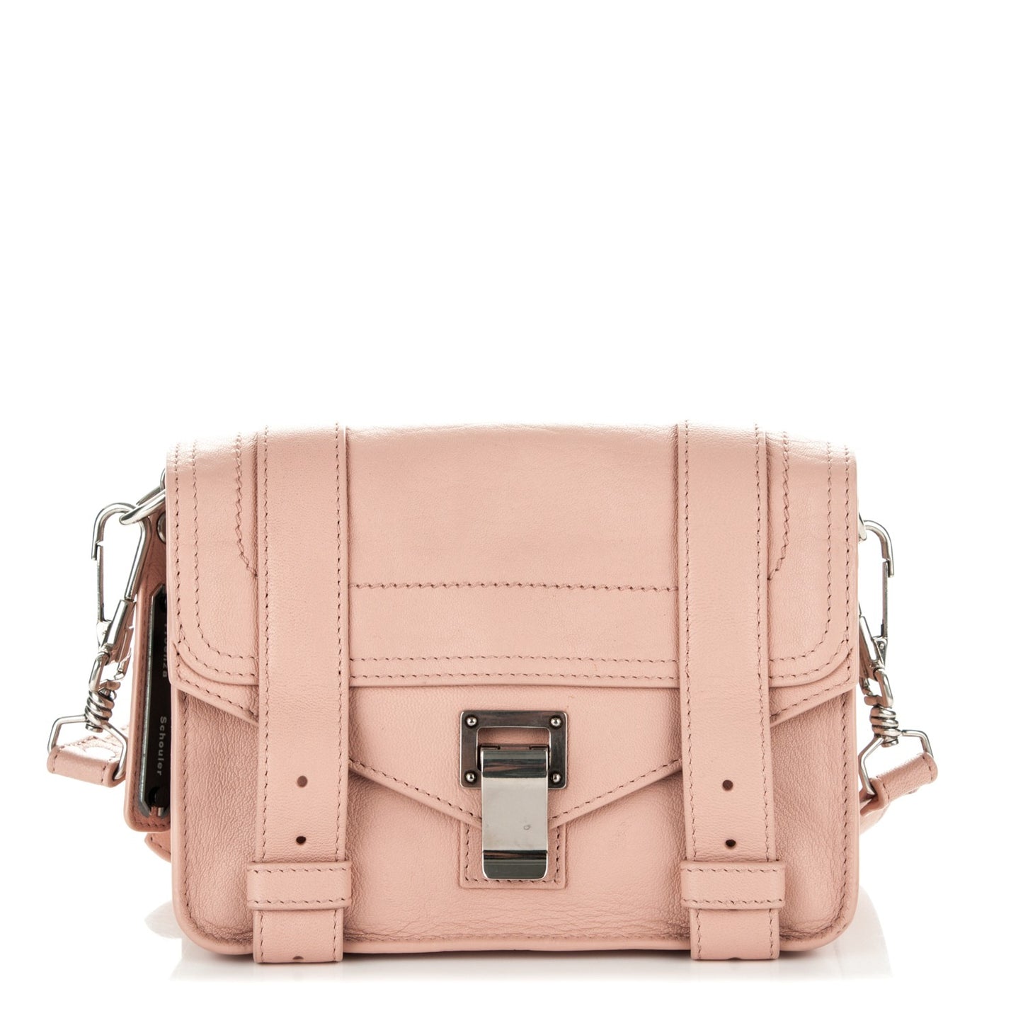 Lambskin PS1 Mini Pouch Messenger Bag Light Pink