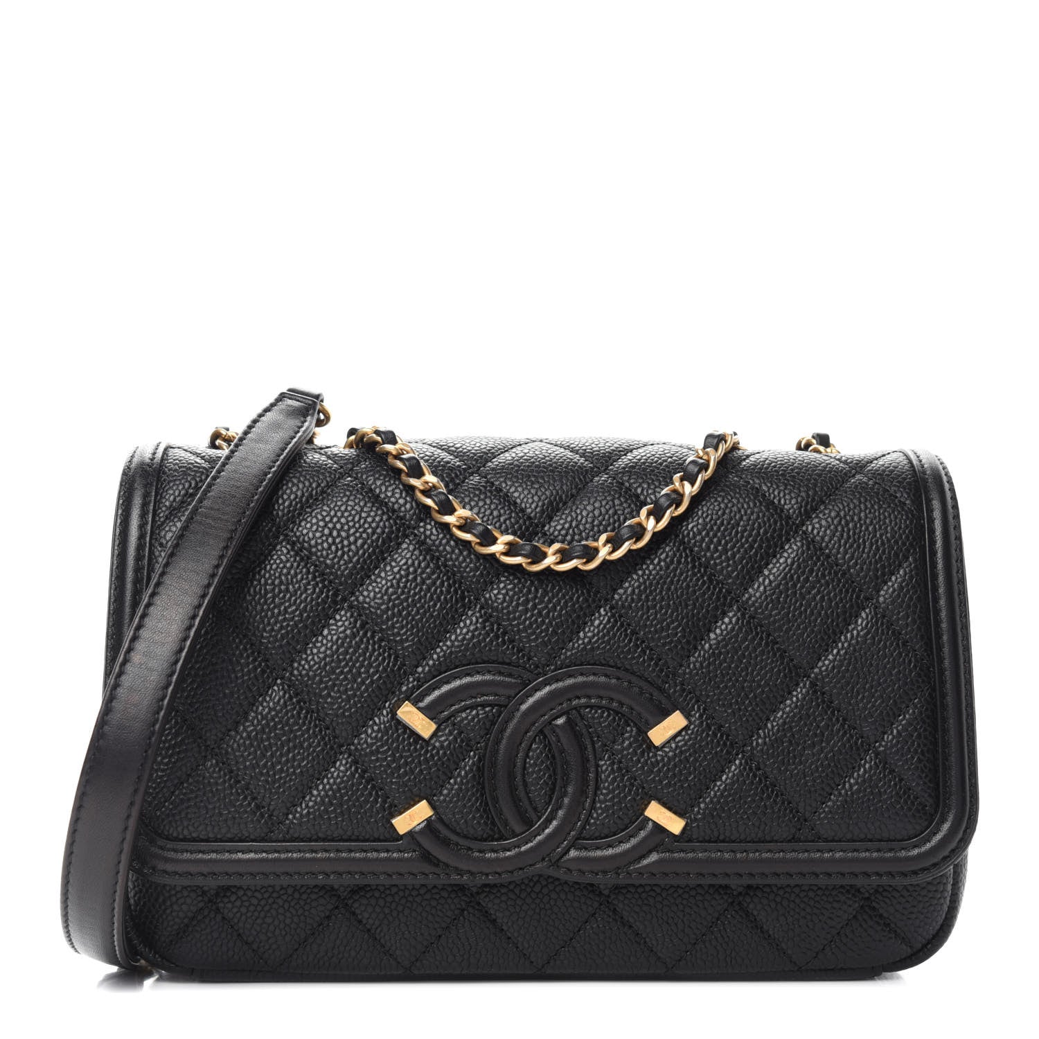 Chanel Caviar Quilted Small CC Filigree Flap Black 1 of 10