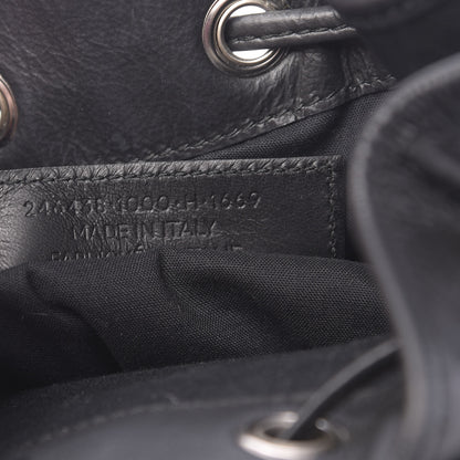 Balenciaga Matte Goatskin Rubber Covered Classic Hardware Mini Pompon Black 7 of 10