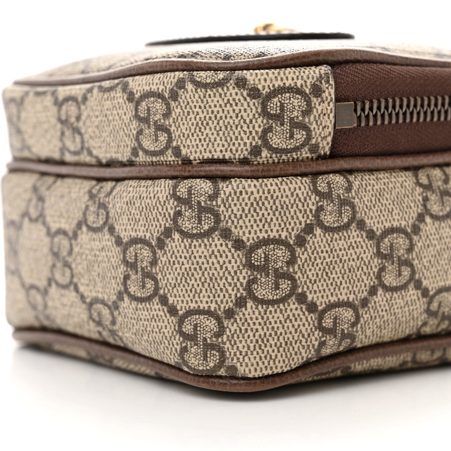 GG Supreme Monogram Mini Neo Vintage Double Zip Messenger Bag Beige New Acero Crop