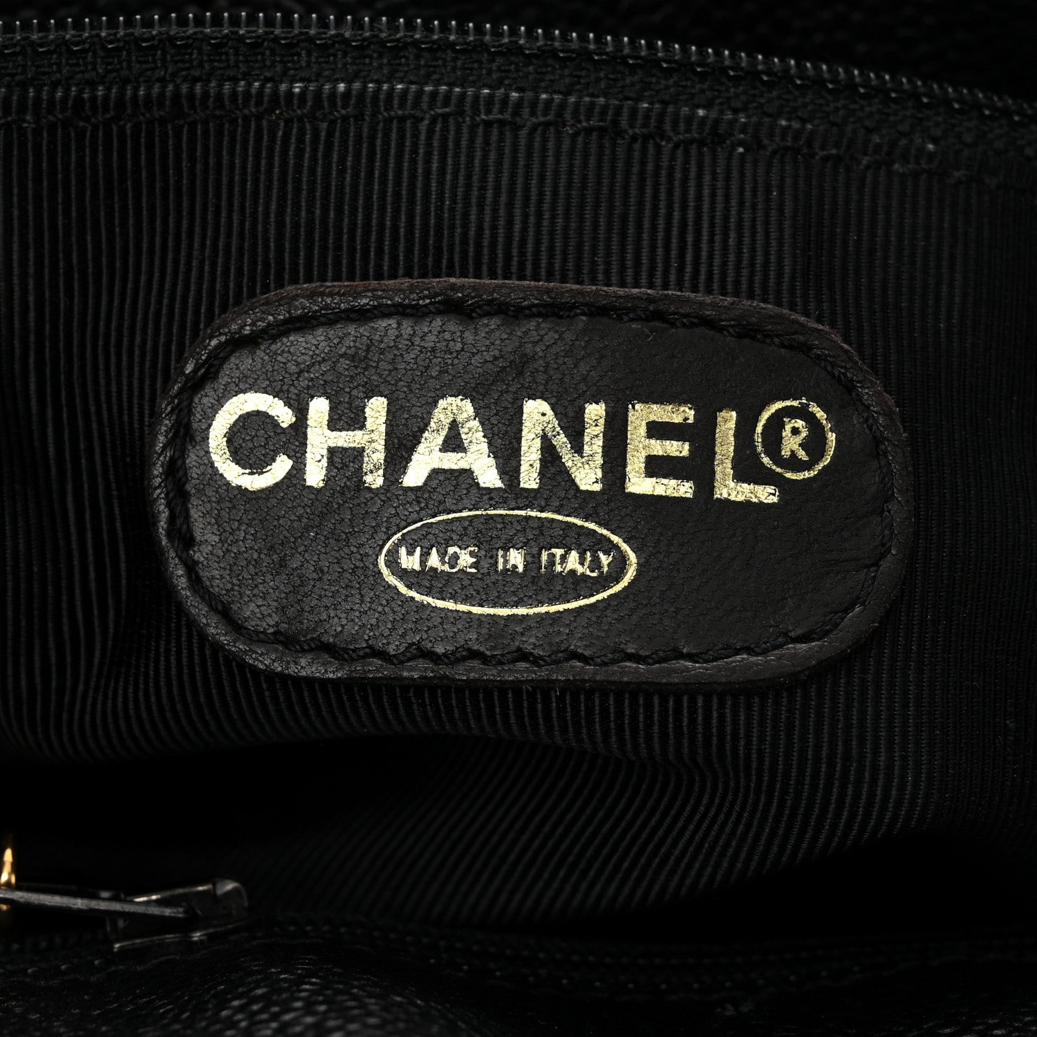 Chanel Caviar CC Shopper Tote Black 6 of 10