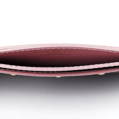 Louis Vuitton Damier Ebene Studded Card Holder Rose Ballerine 5 of 9