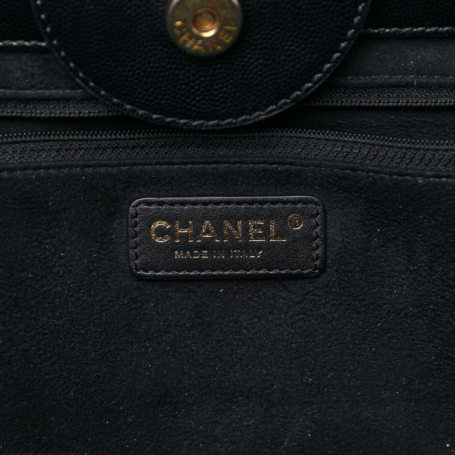 Chanel Caviar Medium Studded Deauville Tote Black 7 of 15