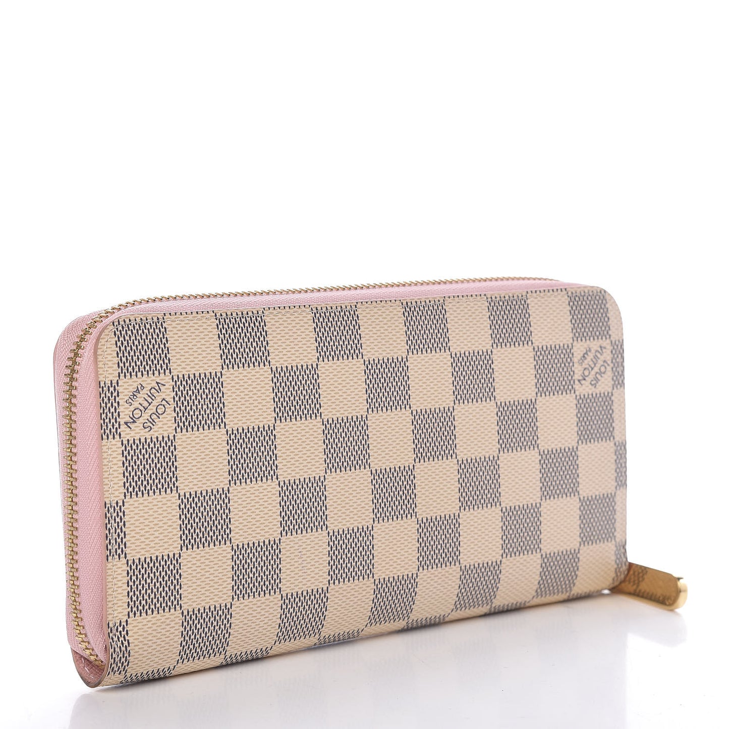 Damier Azur Zippy Wallet Rose Ballerine
