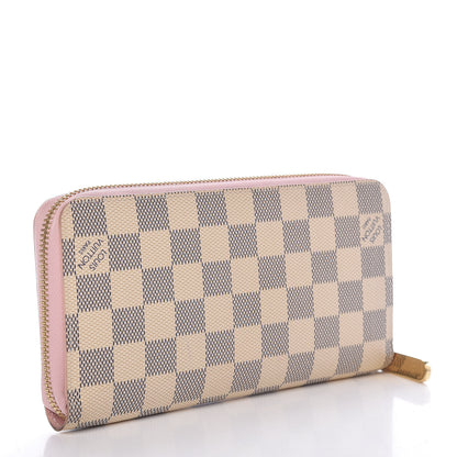 Louis Vuitton Damier Azur Zippy Wallet Rose Ballerine 3 of 9
