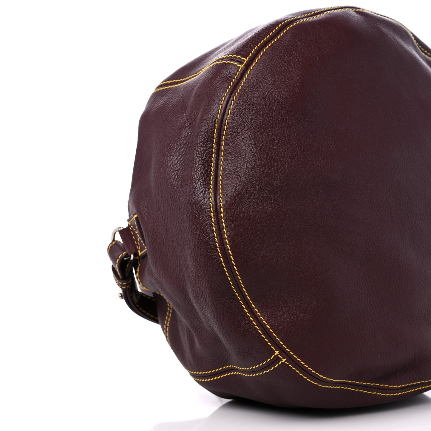 Calfskin Round Air Hobo Burgundy