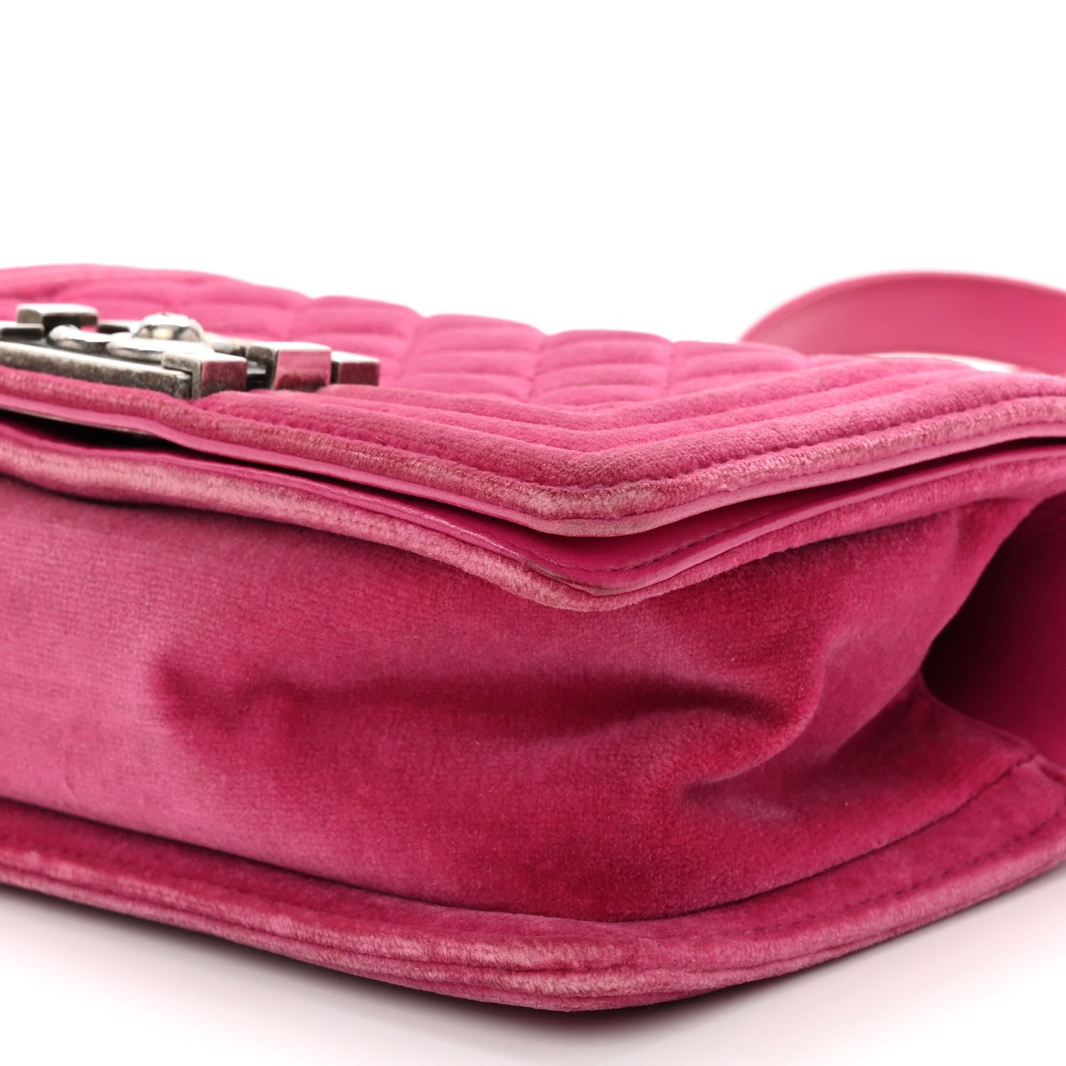 Chanel Velvet Quilted Small Boy Flap Pink 10 of 11