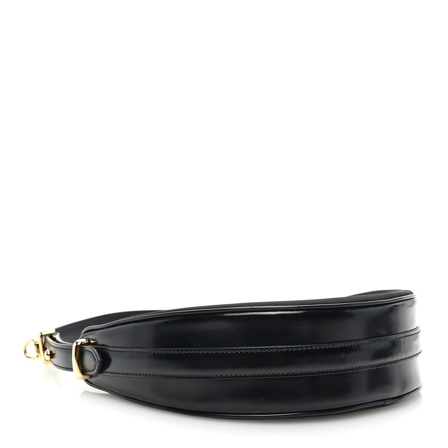 Re-Nylon Spazzolato Small Arque Shoulder Bag Black