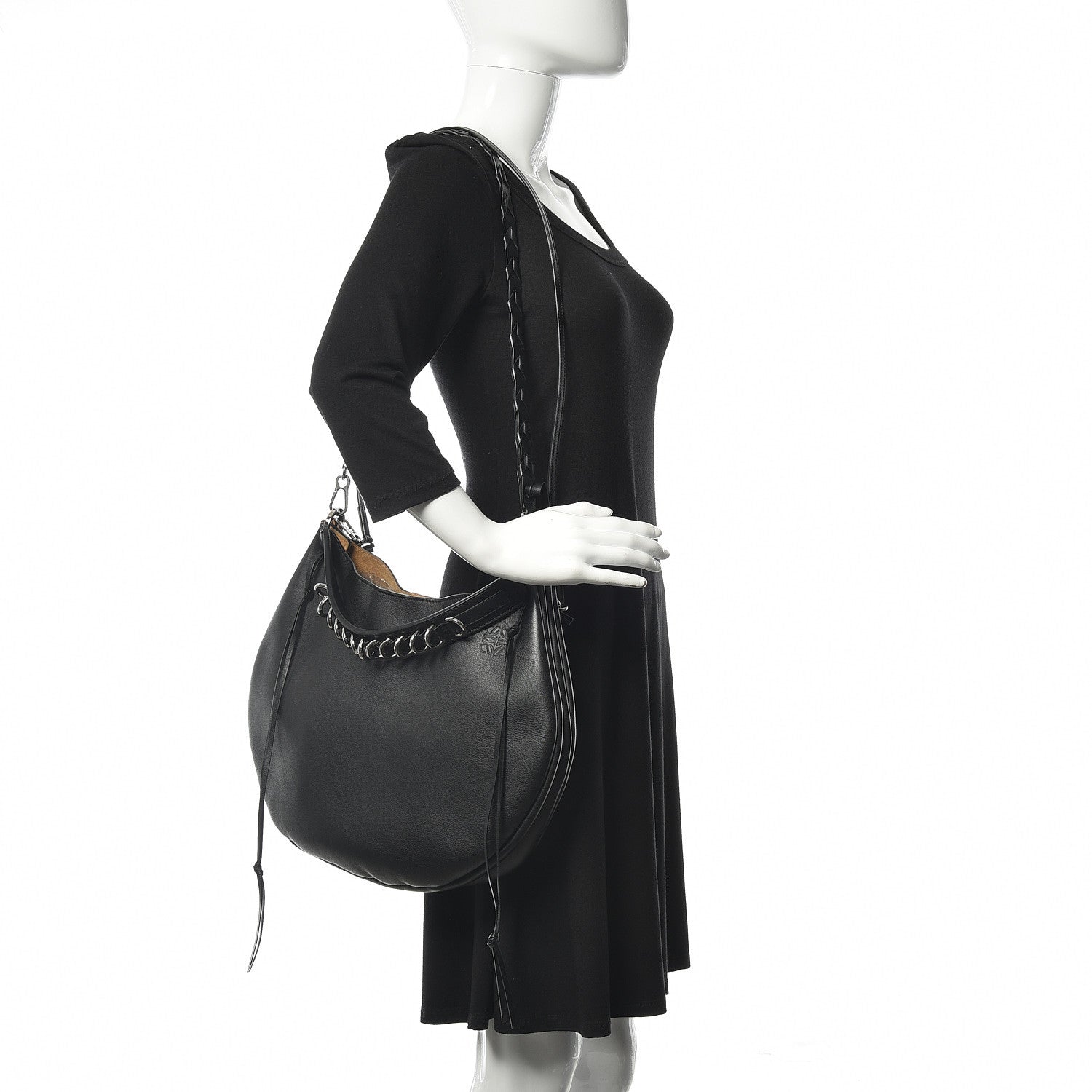 Loewe Calfskin Fortune Hobo Black 2 of 11