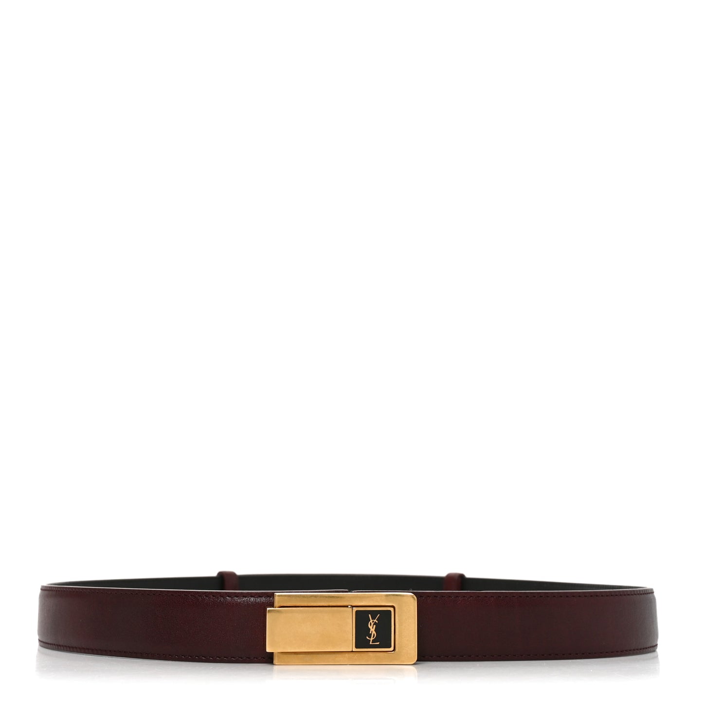 Smooth Calfskin Lacquered La 66 Buckle Belt 100 40 Hot Wine