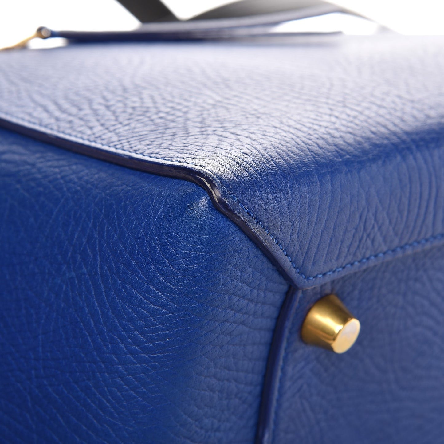 Elephant Calfskin Mini Tri-Color Belt Bag Indigo