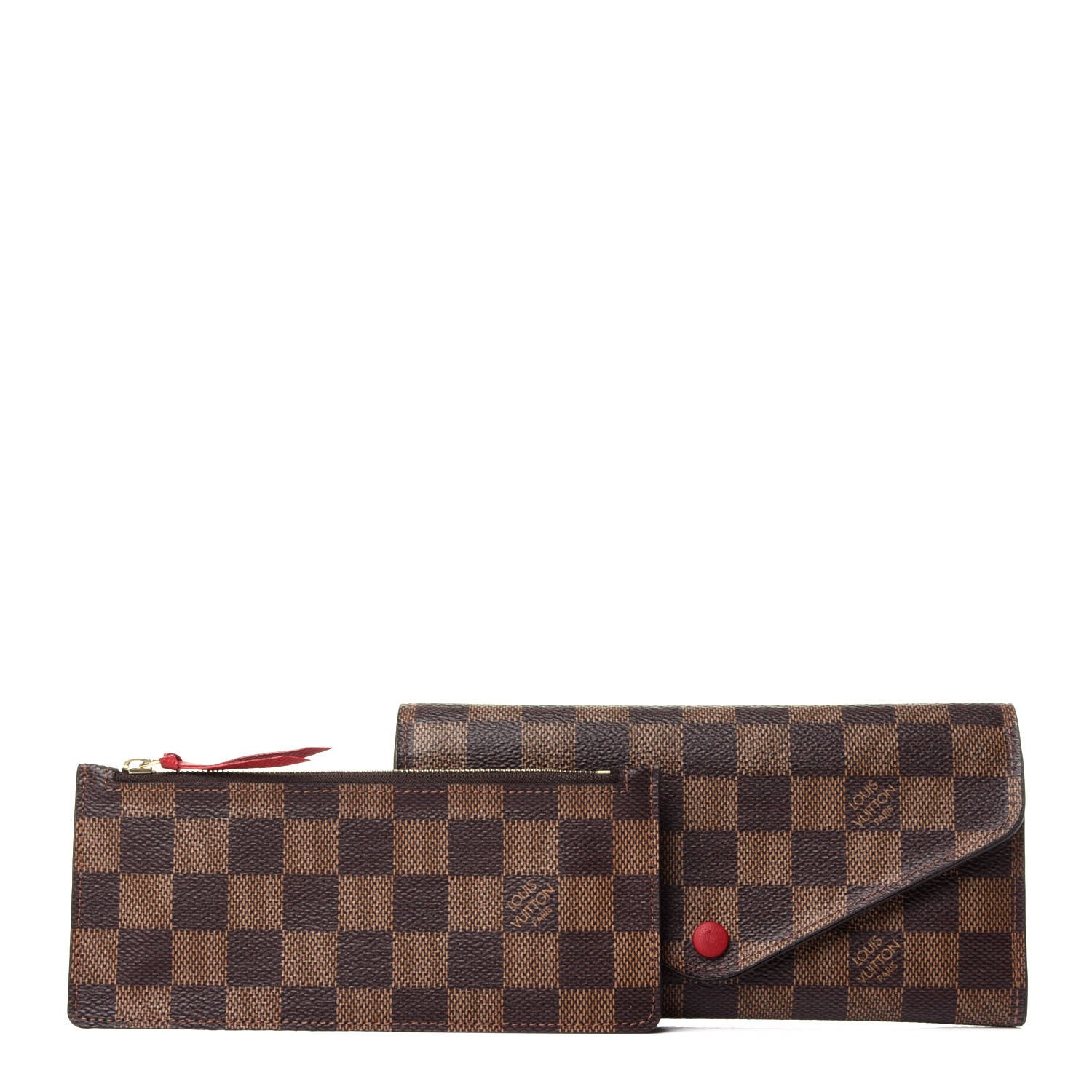 Louis Vuitton Damier Ebene Josephine Wallet Red 1 of 14