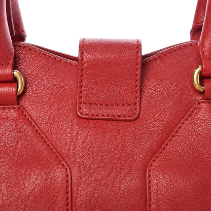 Saint Laurent Sheepskin Medium Cabas ChYc Rouge Orient 12 of 23