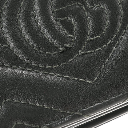 Gucci Calfskin Matelasse GG Marmont Card Case Wallet Black 10 of 10