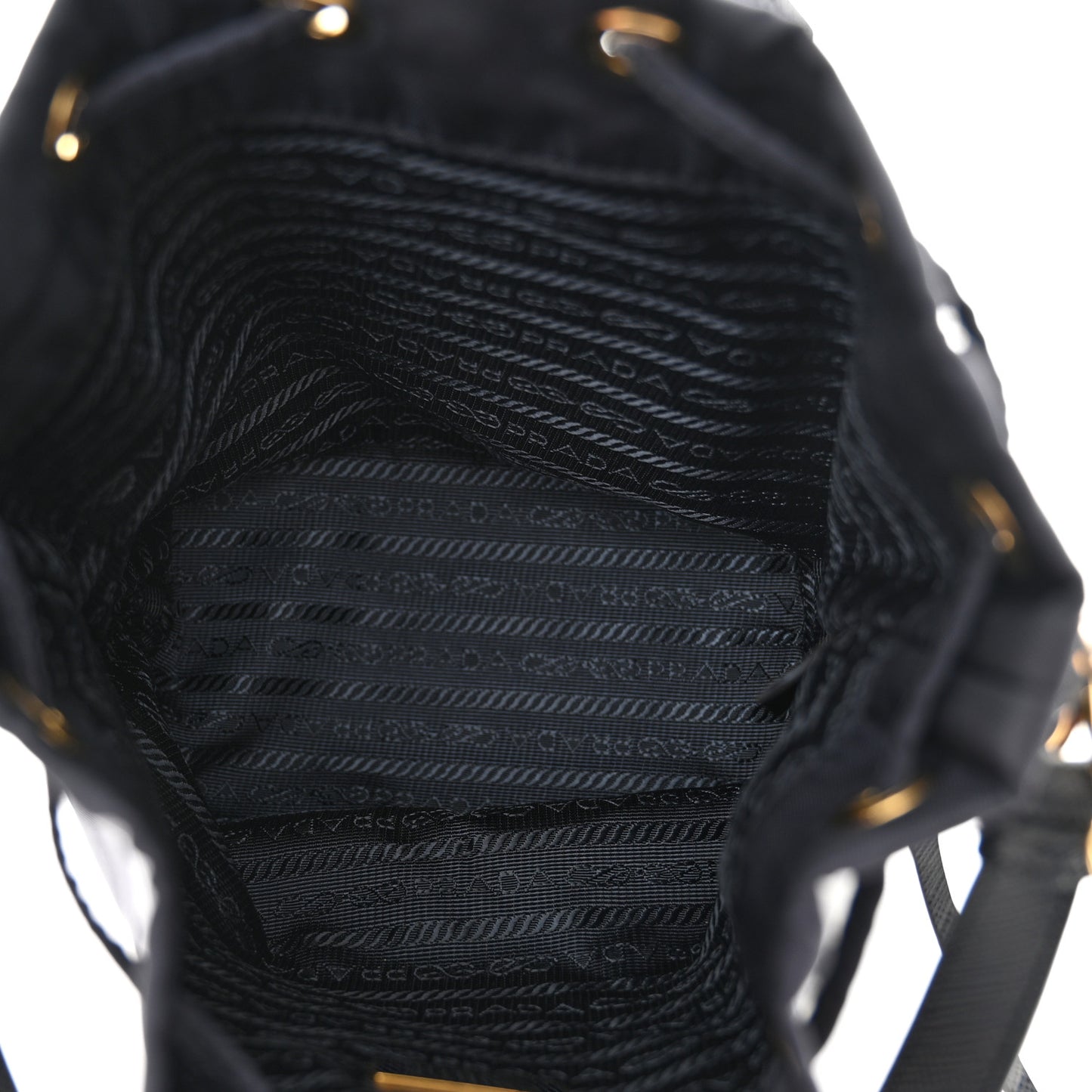 Re-Nylon Saffiano Mini Re-Edition 1978 Bucket Bag Navy