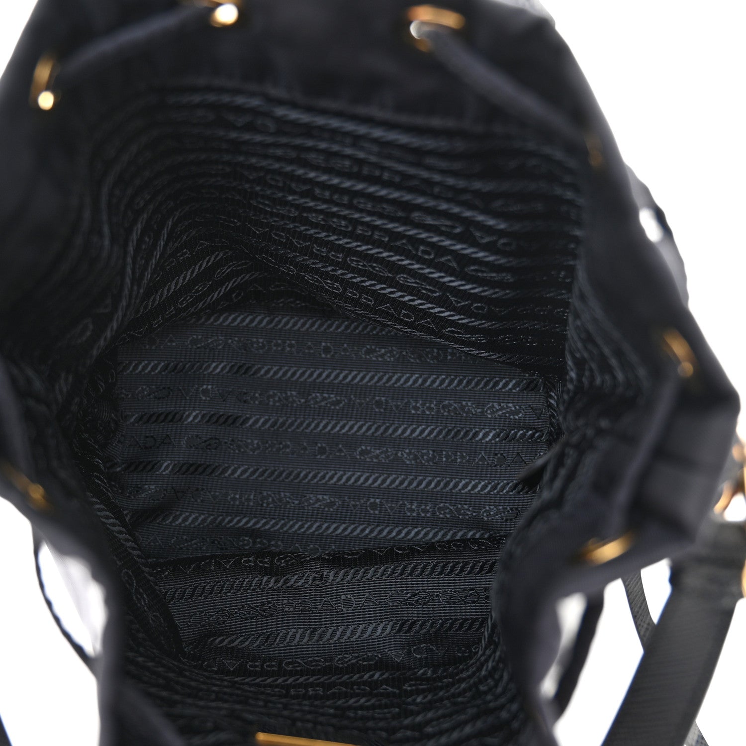 Prada Re-Nylon Saffiano Mini Re-Edition 1978 Bucket Bag Navy 5 of 9