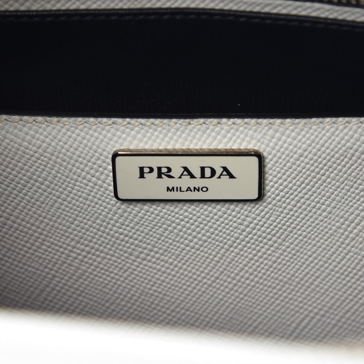 Prada Saffiano Cuir Twin Tote Talco 6 of 12