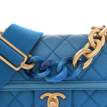 Chanel Caviar Quilted Small Sunset On The Sea Flap Blue 8 of 11