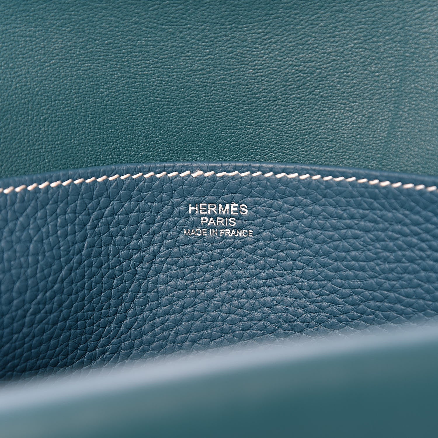 Hermes Taurillon Clemence Halzan 31 Vert Bosphore 7 of 11