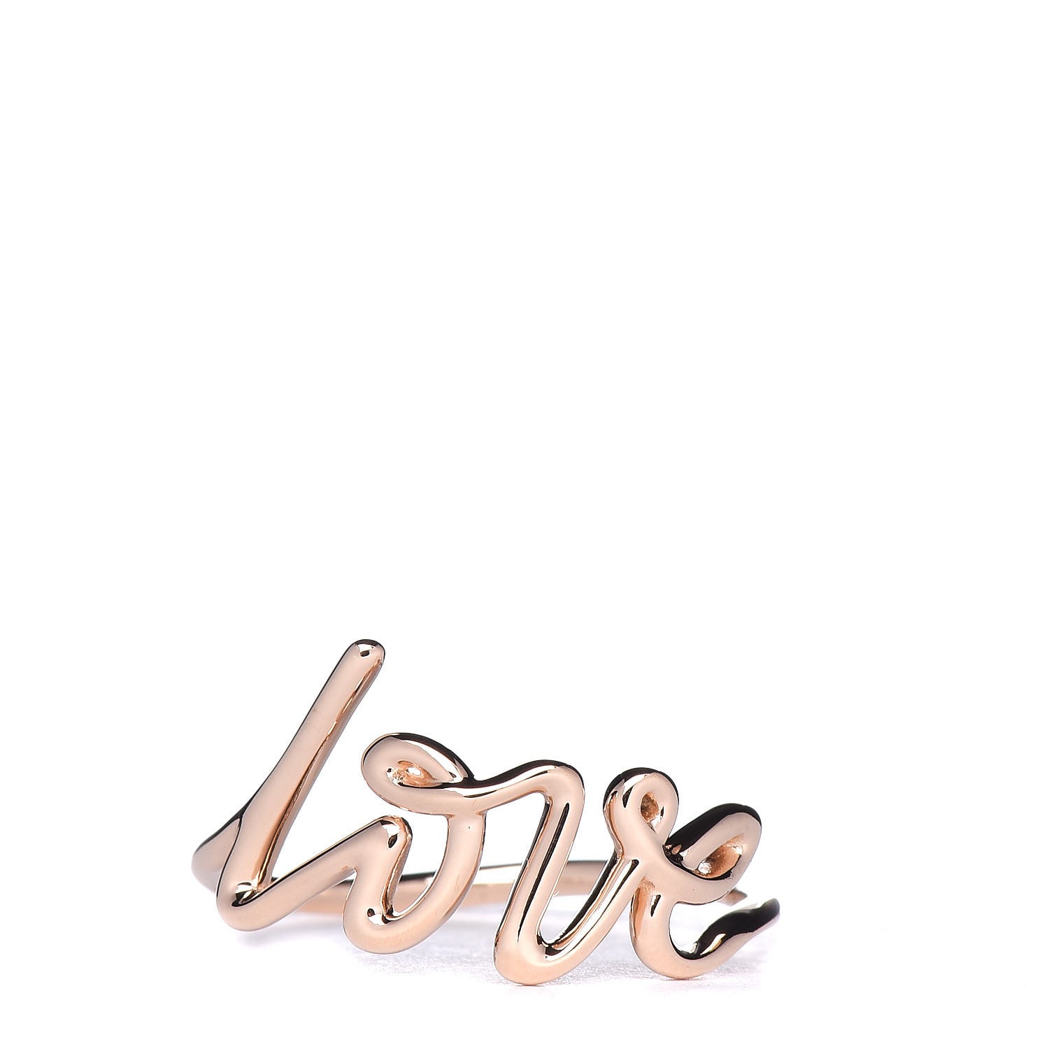 Tiffany 18K Rose Gold Paloma's Graffiti Love Ring 55 7.25 1 of 7