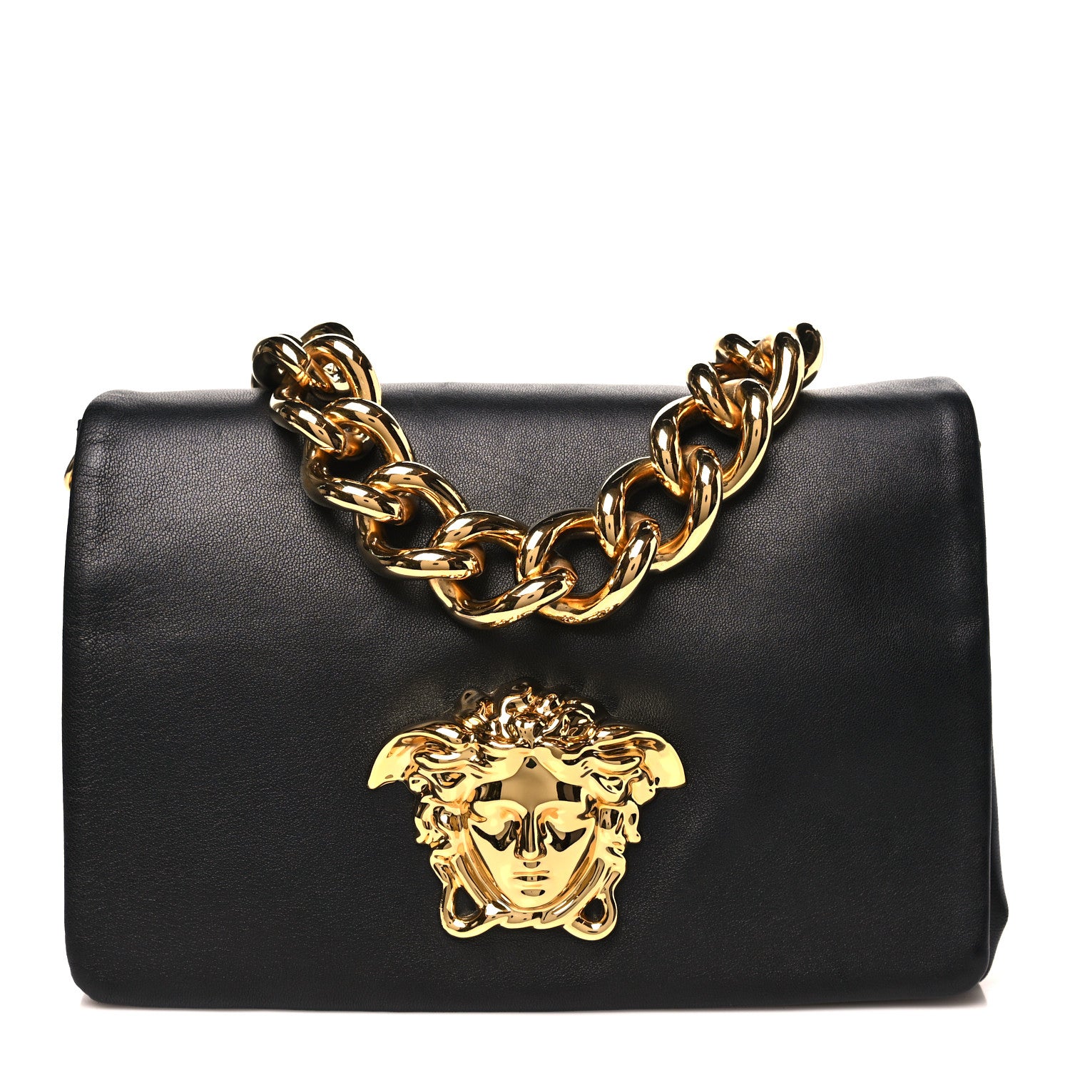Versace Nappa Palazzo Sultan Shoulder Bag Black 1 of 9