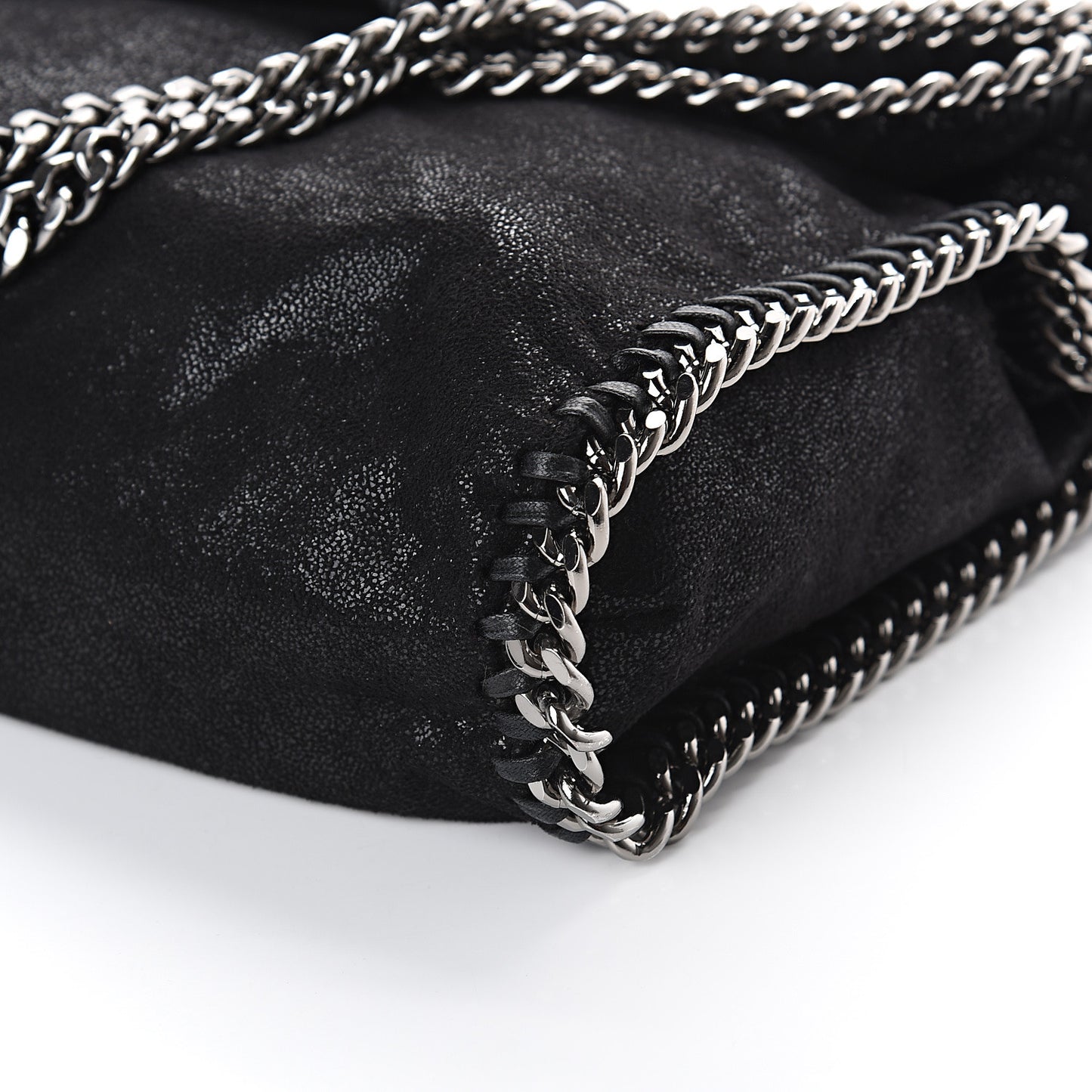 Shaggy Deer Falabella Fold Over Tote Black