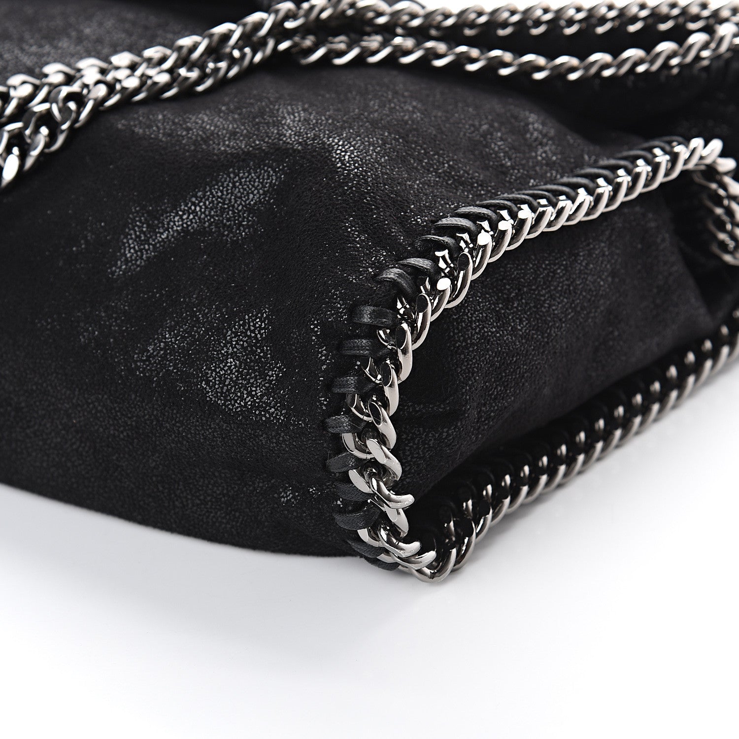 Stella McCartney Shaggy Deer Falabella Fold Over Tote Black 8 of 8
