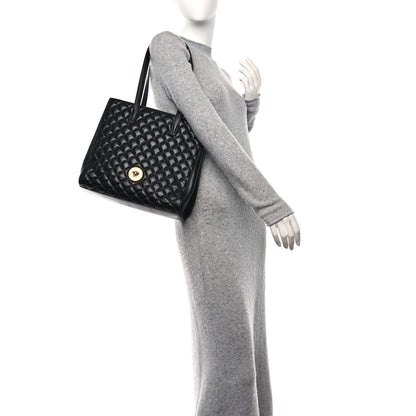 Versace Nappa Quilted Medusa Tote Black 2 of 13
