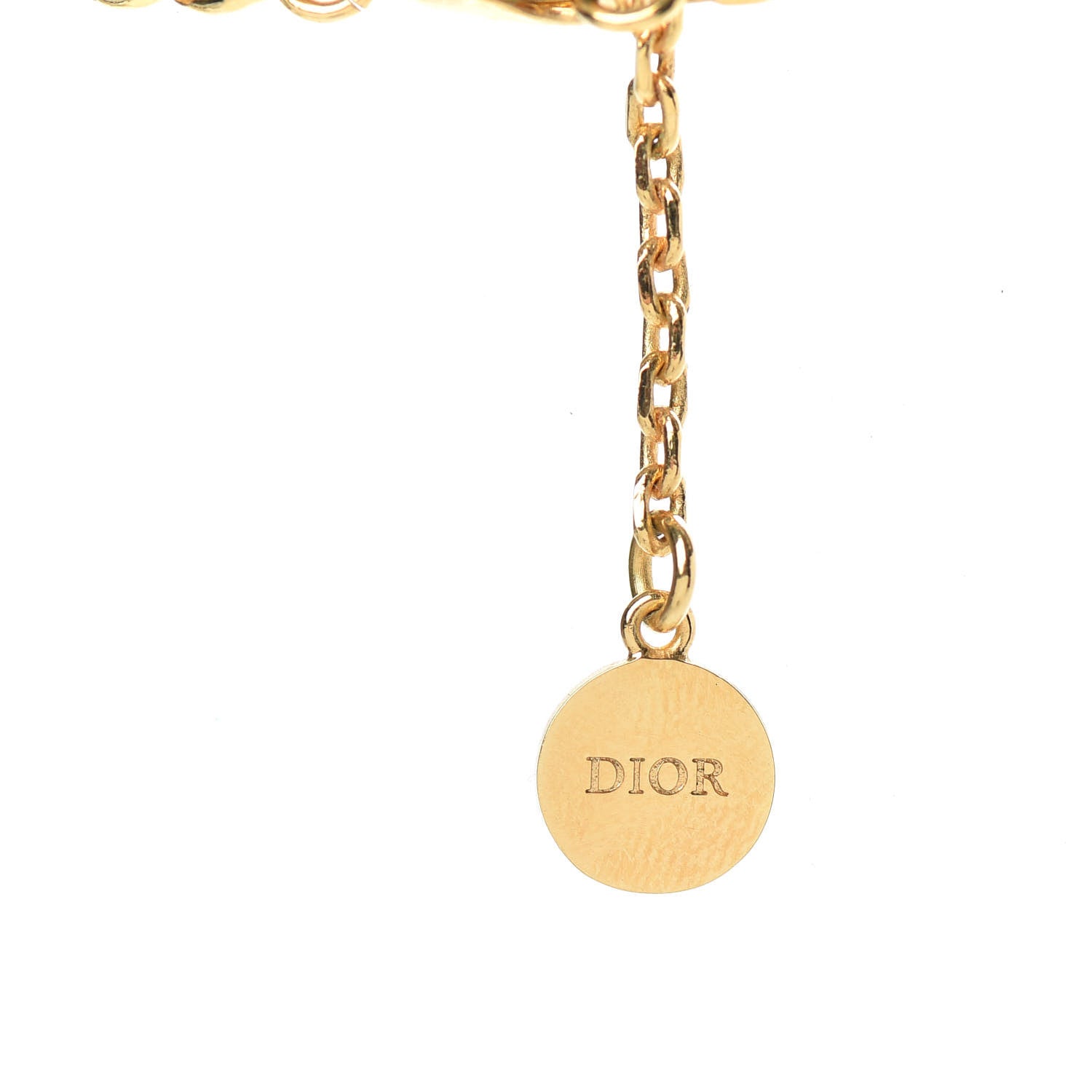 Christian Dior Pearl Charms Necklace Gold 4 of 4