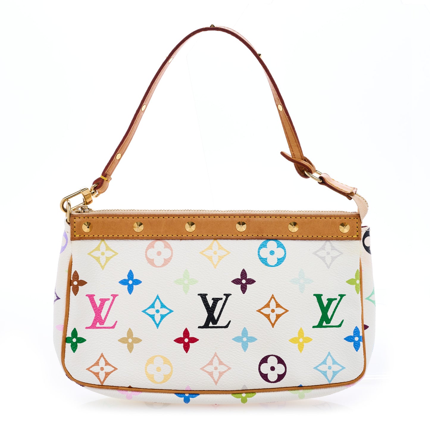 Monogram Multicolor Pochette Accessories White
