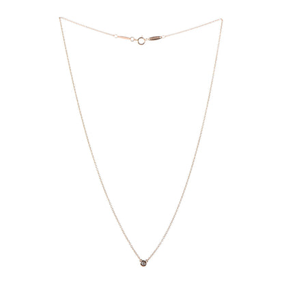 Tiffany 18K Rose Gold Diamond .03ct Elsa Peretti Diamonds by the Yard Pendant Necklace 3 of 5