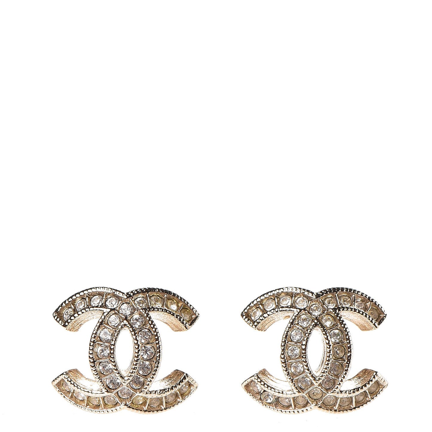 Crystal CC Earrings Gold