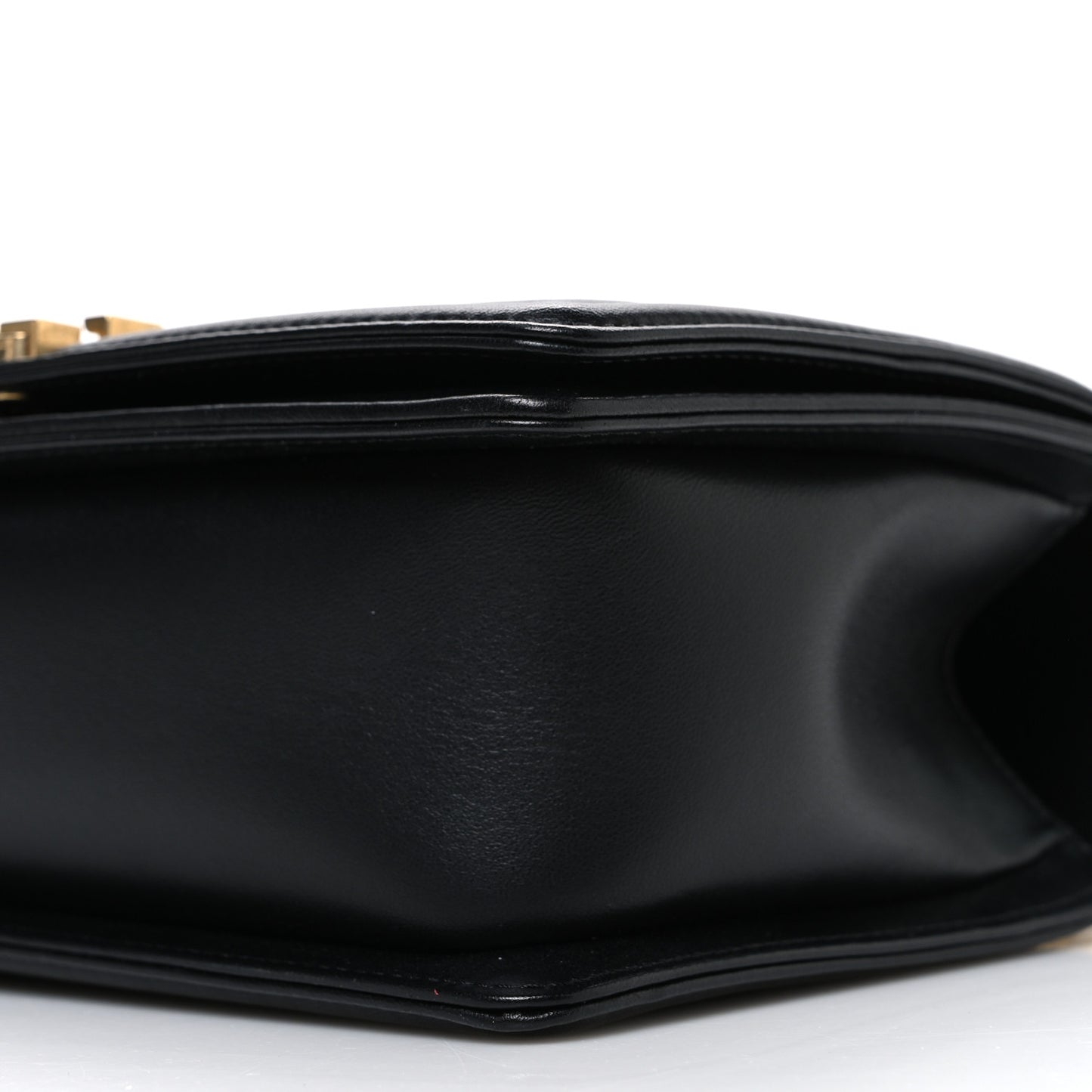 Lambskin Quilted Medium Boy Flap Black