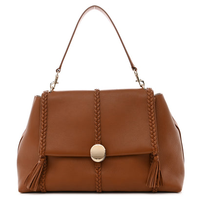 Chloe Grained Calfskin Medium Penelope Shoulder Bag Caramel 1 of 12
