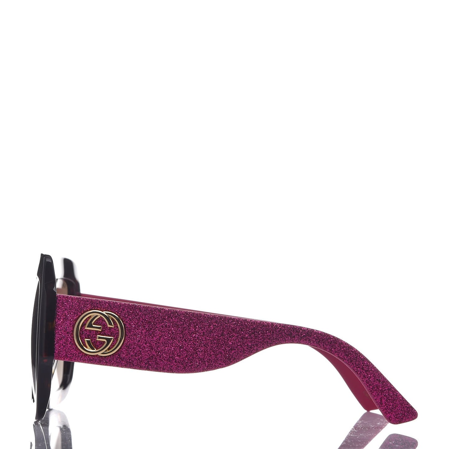 Square Frame GG0102S Sunglasses Glitter Pink Multi