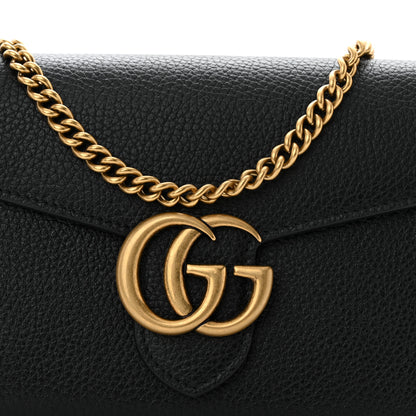 Gucci Calfskin GG Marmont Chain Wallet Black 8 of 12