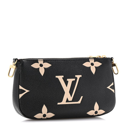 Louis Vuitton Empreinte Monogram Giant Multi Pochette Accessories Mini Pochette Black Beige 3 of 10
