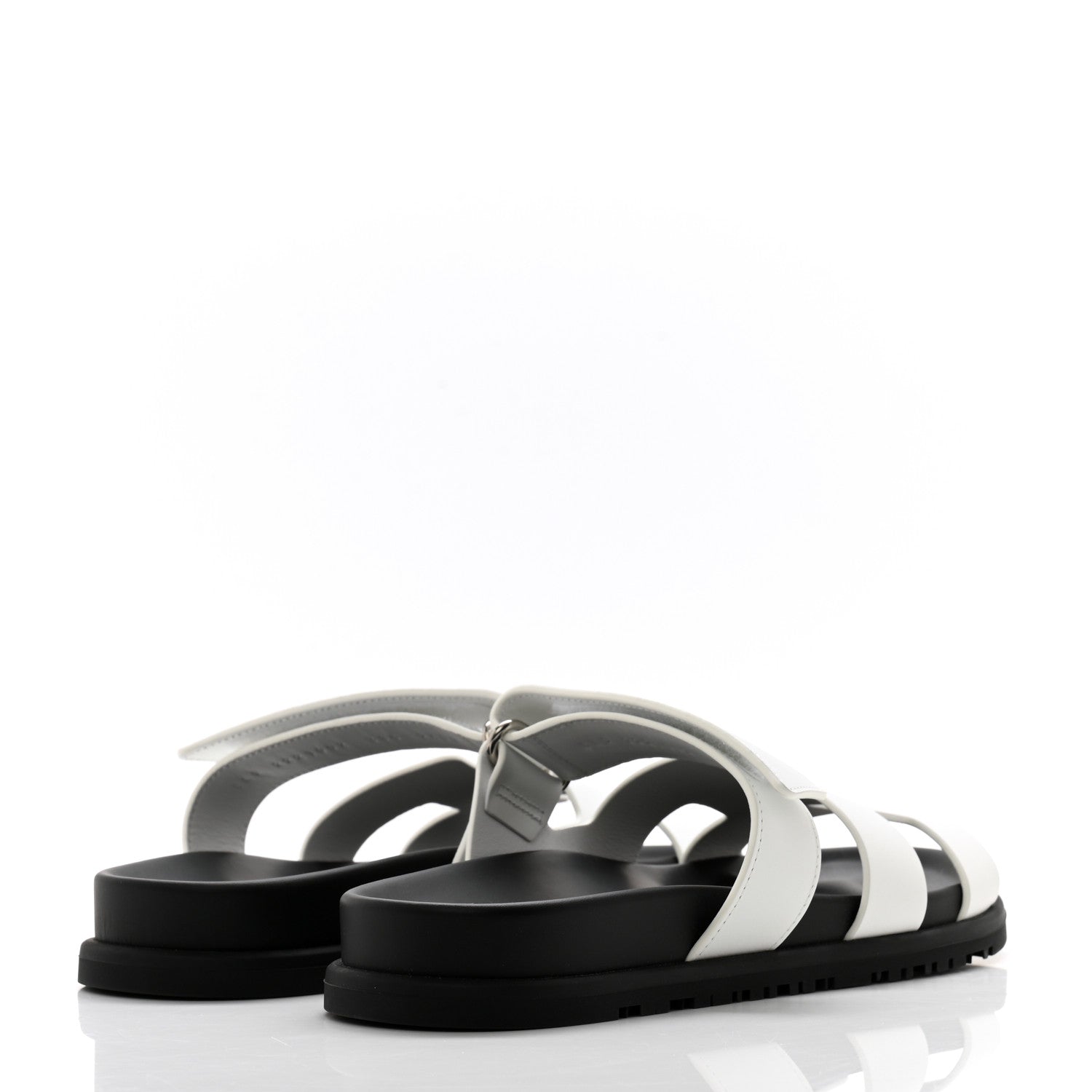 Hermes Calfskin Womens Chypre Sandals 38.5 White 4 of 9